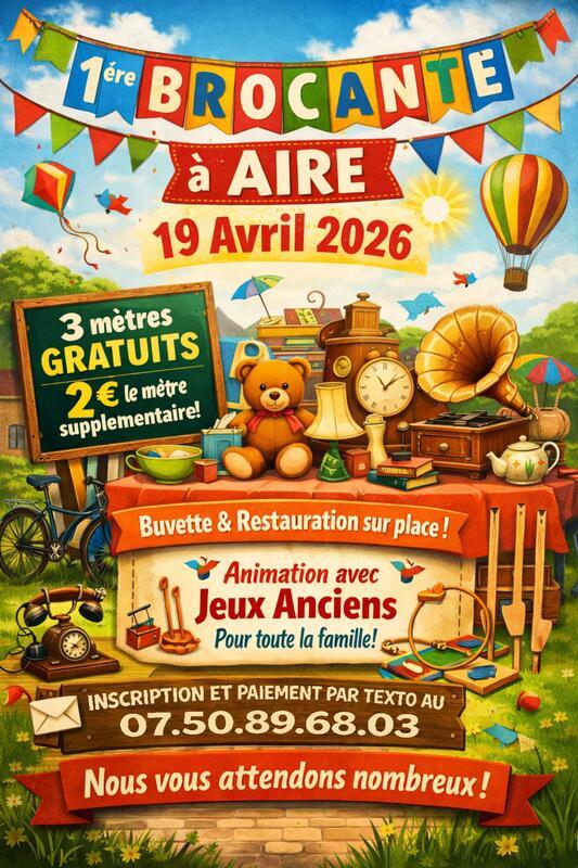 1 ére brocante a aire