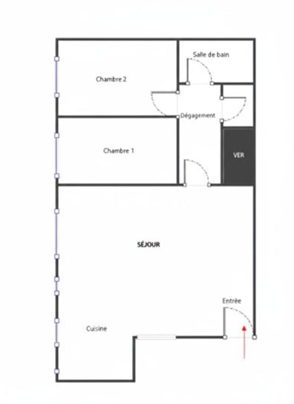 Appartement - 56 m² - 3 pièces