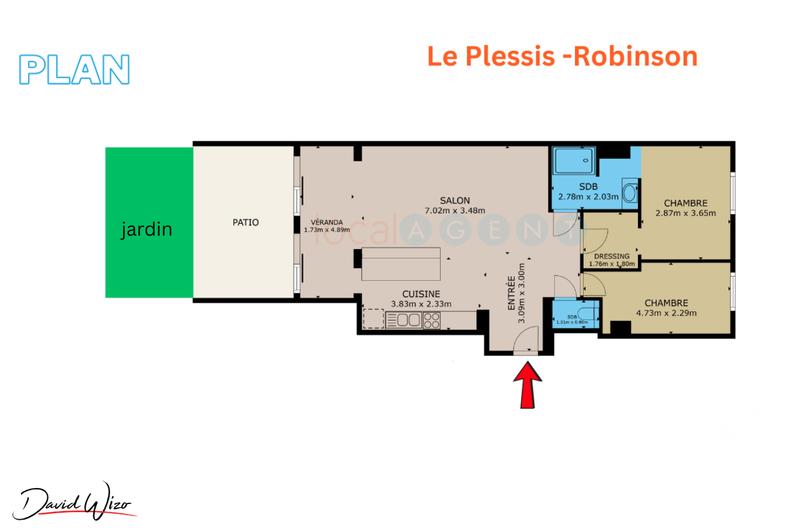 Appartement - 75 m² - 4 pièces