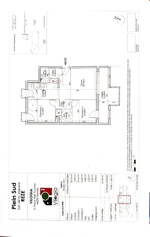 Appartement - 67 m² - 3 pièces