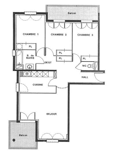 Appartement - 80 m² - 4 pièces