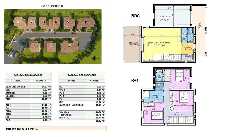 Maison - 101 m² - 4 pièces
