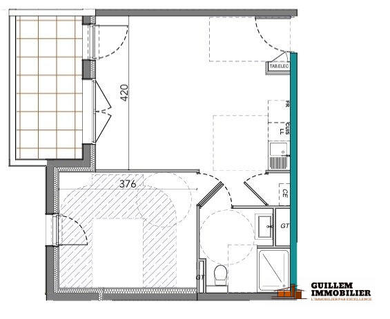 Appartement - 41 m² - 2 pièces