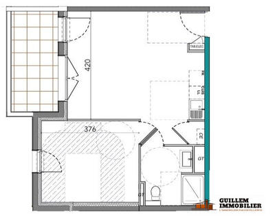 Appartement - 41 m² - 2 pièces