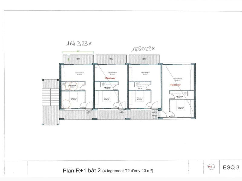 Appartement - 40 m² - 2 pièces