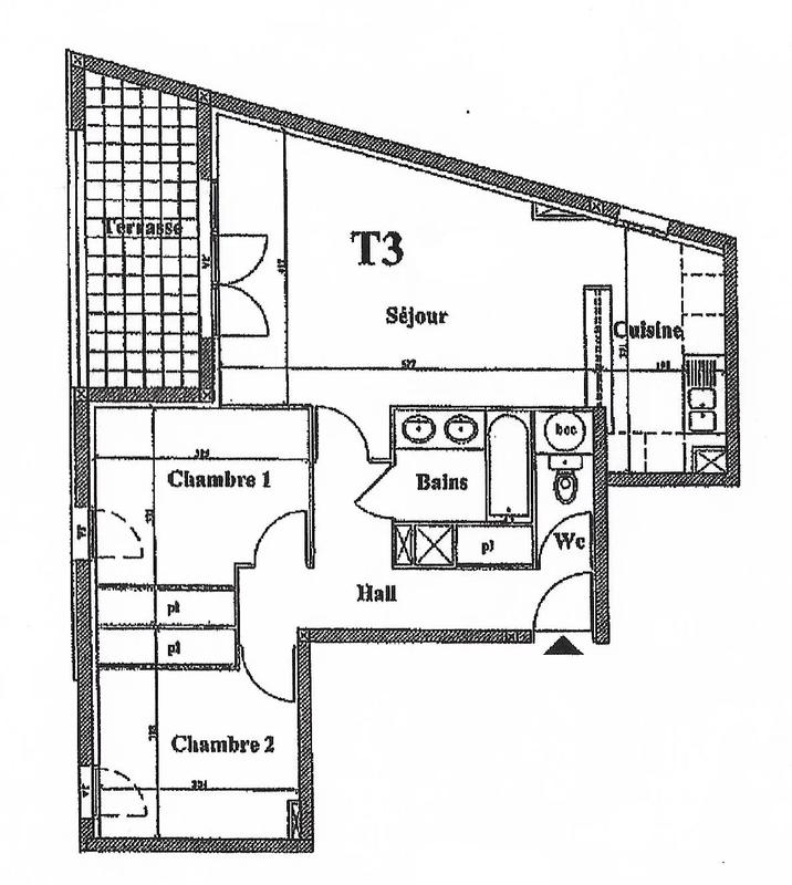 Appartement - 60 m² - 3 pièces