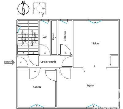 Maison - 92 m² - 5 pièces