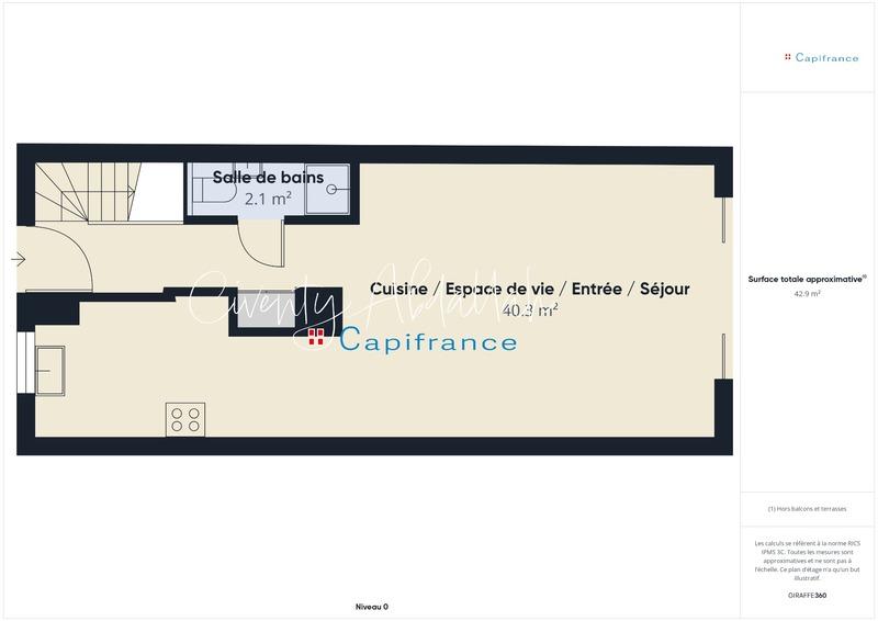 Appartement - 80 m² - 3 pièces