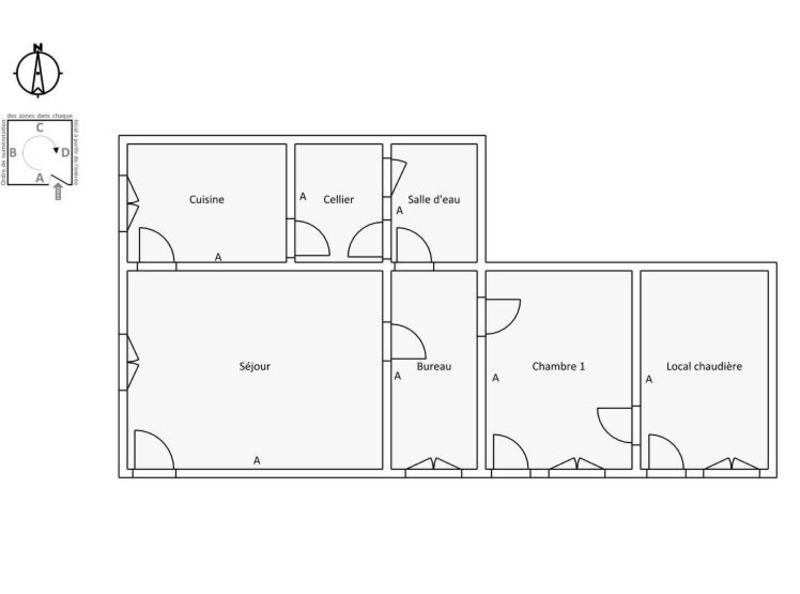 Maison en pierre - 92 m² - 4 pièces