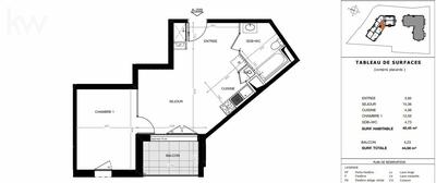 Appartement - 40 m² - 2 pièces