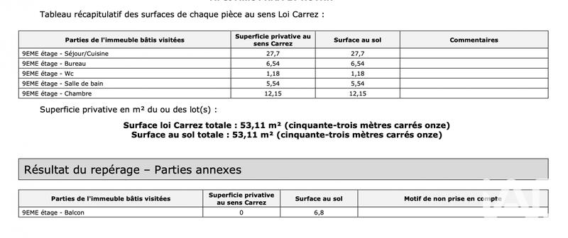 Appartement - 53 m² - 3 pièces