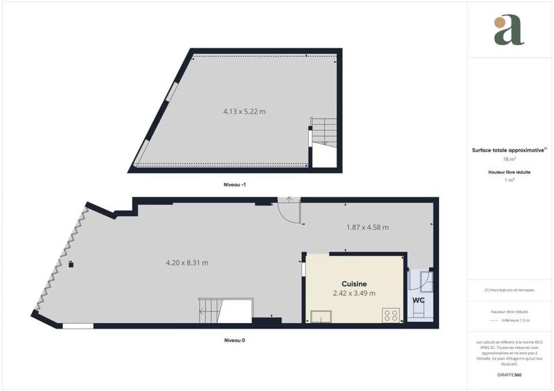 Local commercial - 78 m² - 1 pièce