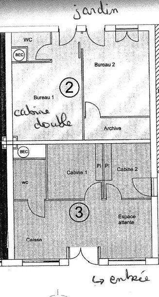 Bureau - 41 m² - 3 pièces