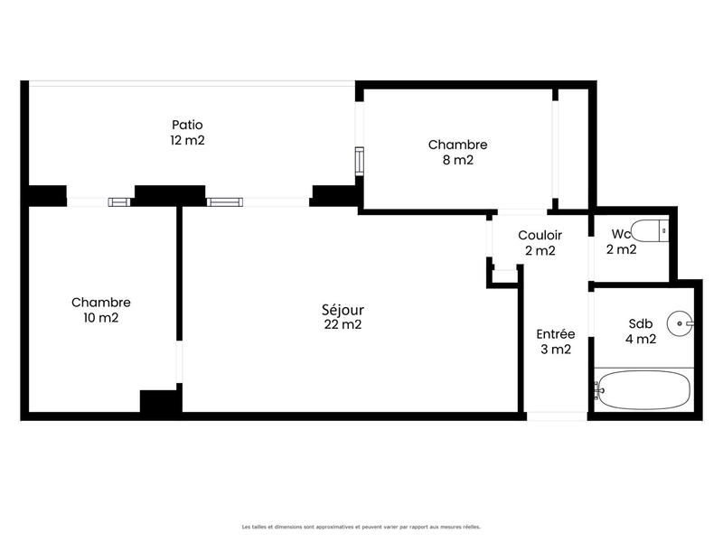 Appartement - 57 m² - 3 pièces