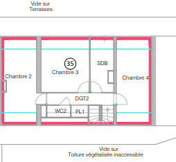Appartement - 108 m² - 3 pièces