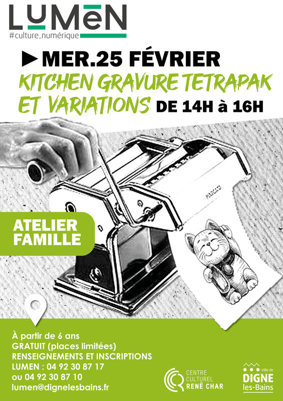 Kitchen gravure tetrapak et variations - atelier famille