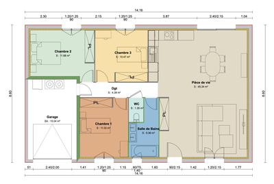 Maison - 89 m² - 4 pièces