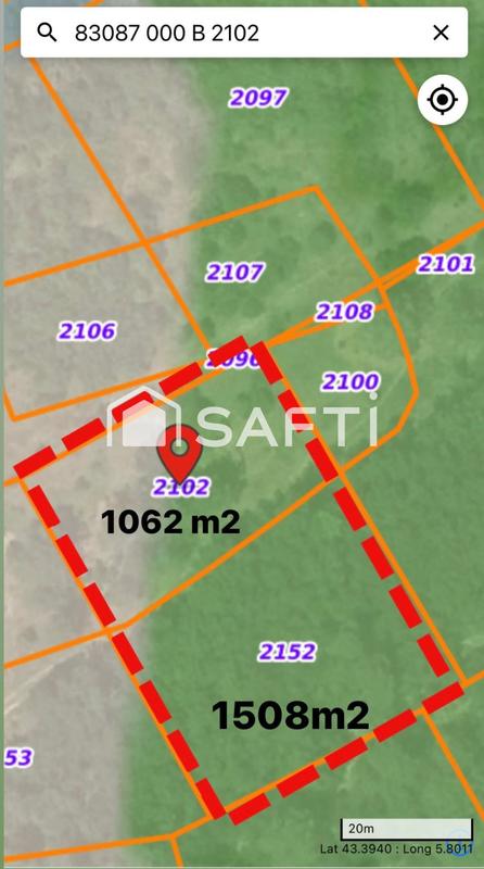 Terrain agricole - 2 570 m²