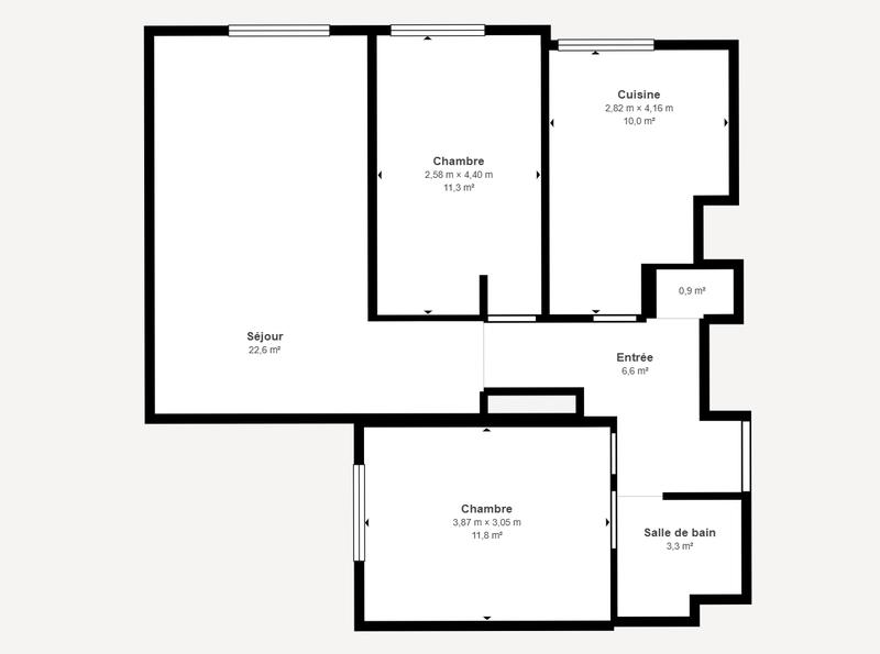 Appartement - 67 m² - 3 pièces