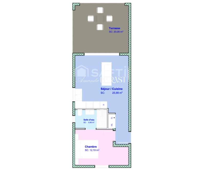 Appartement - 42 m² - 2 pièces