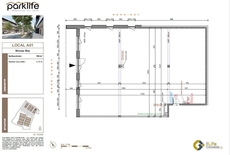 Local d'activités - 199 m² - 1 pièce