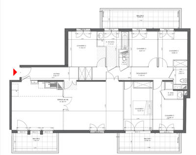 Appartement - 140 m² - 6 pièces