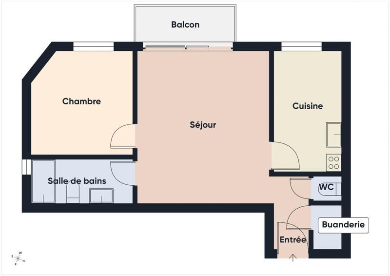 Appartement - 41 m² - 2 pièces