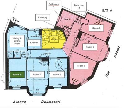 Chambre - 11 m² - 1 pièce