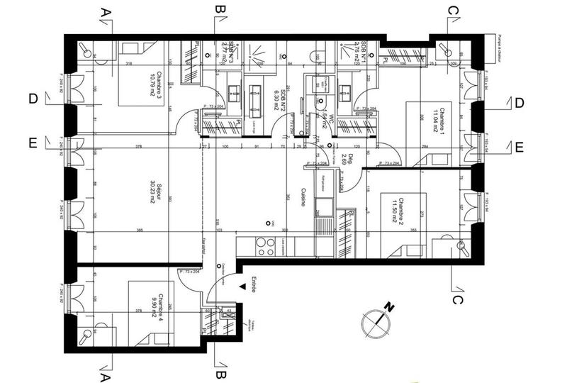 Appartement - 92 m² - 5 pièces