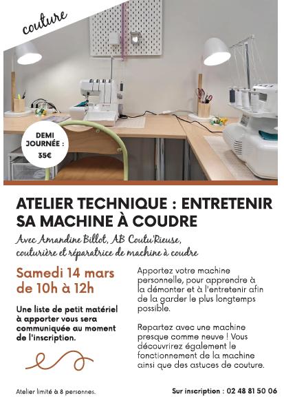 Atelier technique :  entretenir sa machine à coudre