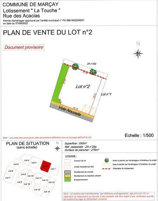 Terrain - 550 m²