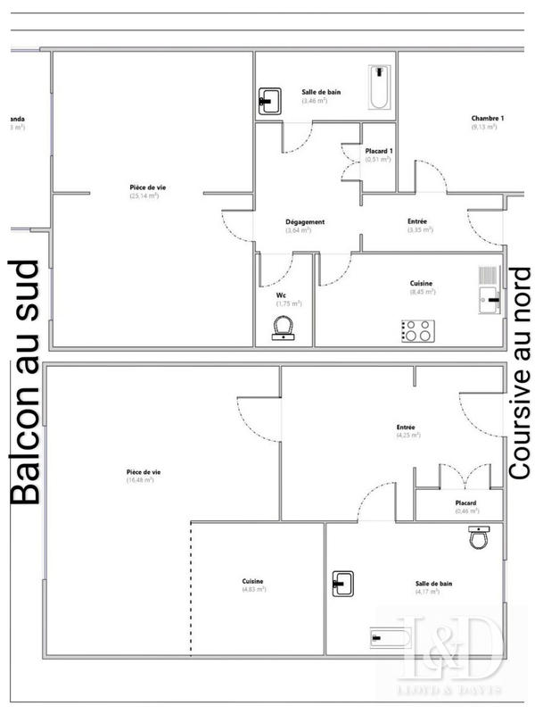 Appartement - 86 m² - 4 pièces