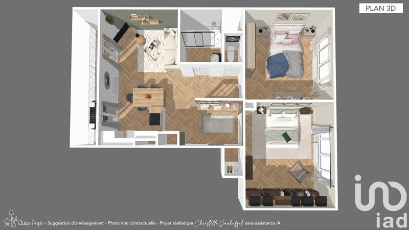 Appartement - 65 m² - 3 pièces