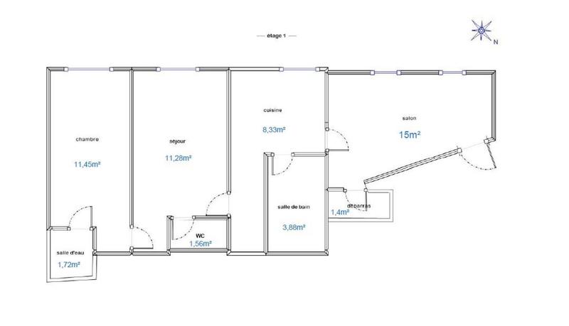 Duplex - 70 m² - 4 pièces