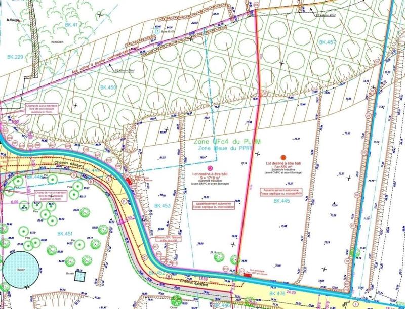 Terrain constructible - 1 559 m²