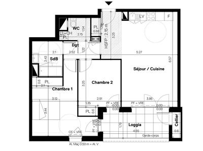 Appartement - 67 m² - 3 pièces