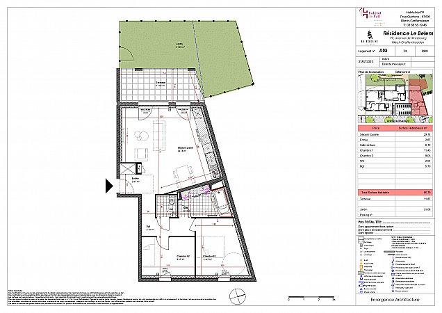 Appartement - 80 m² - 4 pièces
