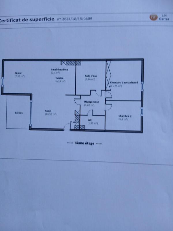 Appartement - 62 m² - 3 pièces