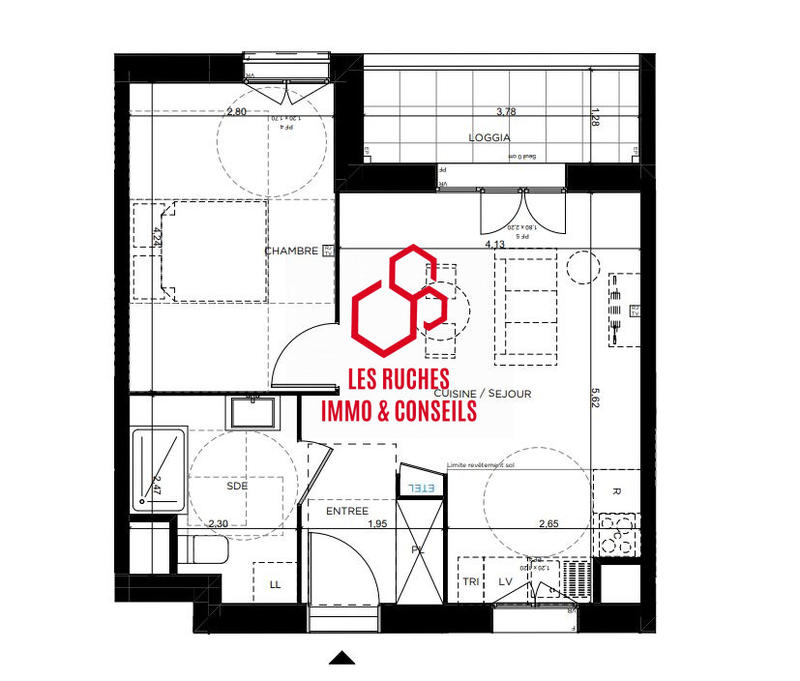 Appartement - 42 m² - 2 pièces