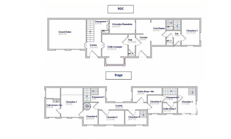 Maison - 235 m² - 10 pièces