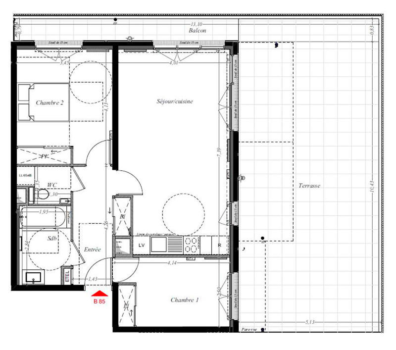 Appartement - 67 m² - 3 pièces