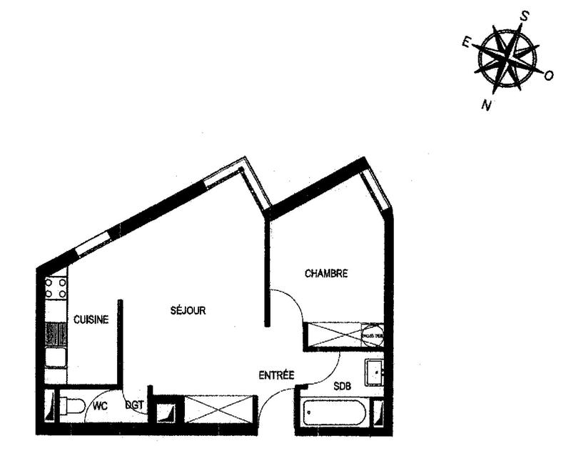 Appartement - 48 m² - 2 pièces