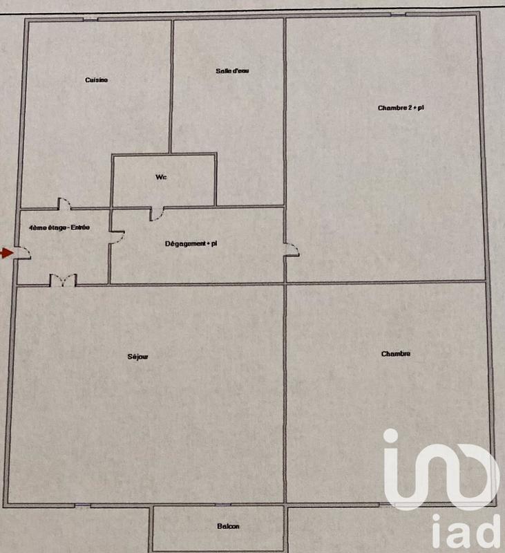 Appartement - 56 m² - 3 pièces