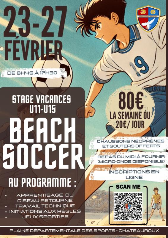 Stage vacances Beach Soccer (U11-U15)