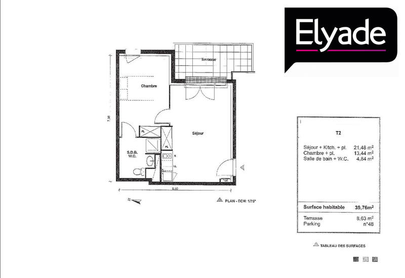 Appartement - 40 m² - 2 pièces