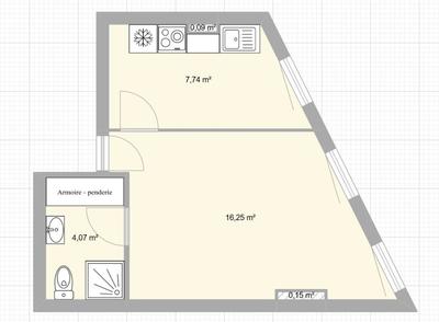 Appartement - 30 m² - 2 pièces