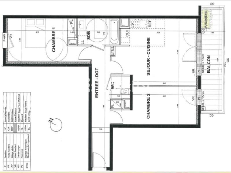 Appartement - 65 m² - 3 pièces