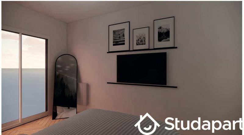 Chambre - 14 m² - 1 pièce