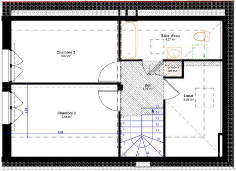 Maison - 84 m² - 5 pièces