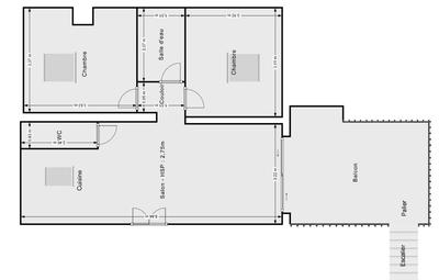 Appartement - 60 m² - 3 pièces